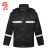 者也 反光雨衣套装 1套 黑色双层加厚户外防雨防汛 2XL码014