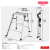 日本长谷川铝合金平台梯折叠作业台装修便携马凳洗车台多功能仓库登高梯 WD WD-75（使用高度0.75m）