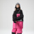 TOLASMIK 滑雪服男女套装单板双板雪服户外防水防风保暖 立领款_黑拼红 M