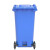 舒蔻 户外垃圾桶大号室外环卫垃圾桶带盖带轮工业物业商用大型塑料分类垃圾箱 蓝色挂车240L