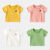 男女宝宝短袖t恤小童夏季上衣婴儿纯棉童装半袖0-3岁新款休闲 粉红色 80码适合身高73-80cm