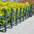 Denilco草坪护栏 小区花坛围栏  城市绿化带铁艺花园围栏围挡 蓝白锌钢护栏【30cm高】长1米