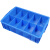 分格箱螺丝收纳盒工具塑料箱零件盒格子分类元件物料隔多格周转箱 4号方4格-蓝色