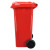 冰禹 BY-626 户外厂房垃圾桶 大号特厚挂车桶 塑料分类垃圾箱 咖啡色 湿垃圾 加厚120L  上海分类垃圾桶