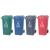 白云清洁 AF07322 新国标分类垃圾桶带盖带轮垃圾箱加强款 绿色240L-厨余垃圾