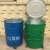 定制适用铁垃圾桶 户外环卫挂车大铁桶 360L铁制垃圾桶 市政铁皮 1.8mm厚绿色带盖