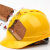 工地施工建筑电工作业透气减震抗冲击舒适加厚防砸劳保安全帽头盔 黄色ABS-透气V型