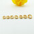 优诗诺（YOUSHINUO）足金999黄金双环钥匙圈扣玉器吊坠扣夹扣头黄金DIY配件 粗*0.8mm内径6毫米约0.48克