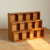 杂物柜zakka做旧木质桌面收纳柜创意阶梯12格展示柜家居首饰杂物储物盒 单层带拉手小抽屉 12个