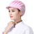 工作帽夏季女透气网帽防尘车间防掉发餐饮厨房厨师帽鸭舌帽 (粉红色)半网 1个装