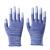 瓦工手套 PU浸塑胶涂掌涂指 尼龙劳保耐磨工作防滑 劳动干活薄款 蓝色涂指手套(12双) S