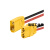 XT90插头4.5mm镀金香蕉插公母插头连接器带线带保护盖航模大电流嘉博森 XT90S-M/F公母一套 线径4.0mm²线长1