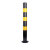 海斯迪克 HKL-1141 道路防撞防护柱交通安全立柱 停车位立柱警示柱 75cm黑黄双耳直杆
