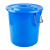 庄太太 【160L蓝色带盖】大号塑料桶 圆形收纳桶大容量水桶酒店工业环卫物业垃圾桶