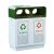 星工（XINGGONG）不锈钢户外分类垃圾桶果皮箱小区室外环卫大号垃圾箱 镀锌板MX-3005