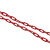 稳斯坦 WST200 塑料警示链条 路锥链条 隔离链子 链条 警示防护链条 隔离墩链条（6mm红白-5米）