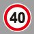 谋福（CNMF）交通标志指示牌 停车场限高标识牌可定制【限制速度-贴反光膜雕刻（加铝槽和抱箍）】
