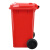 益美得 YY-100A 苏州款加厚大号分类垃圾桶 环卫物业学校户外带轮垃圾桶果皮箱 100L红色-有害垃圾