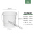 定制加厚带盖塑料桶带盖密封桶白桶涂料桶油漆桶1L-20L升KG公议价 4L白色加厚带盖有提手