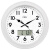 康巴丝（Compas）挂钟16英寸欧式钟表客厅创意办公静音万年历石英钟 2822Y液显裂纹白色