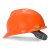 梅思安/MSA V-Gard标准型PE V型安全帽工地建筑工程防砸防冲击头盔一指键帽衬带下颚带 可定制 橙色