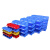 链工 组合式零件盒物料收纳盒立式螺丝分类盒工具库房货架储物盒 蓝色C3加厚460*300*170mm