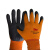 3M 防护手套舒适型防滑耐磨手套劳防手套丁腈掌浸手套橙色 M 高透气性 抗油污 耐磨防滑 一付装