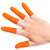 伏兴 FX561 乳胶手指套 耐磨防滑橡胶指套点钞护指套 橘色麻点-27中号 100只装