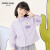 加比瑞童装 春季新款女童休闲舒适简约纯棉长袖衬衫中大童衬衣 紫色 130码 (建议身高125cm左右)