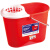 广东珠江塑料地拖桶拖把桶红老式清洁保洁洗地水桶 白色桶罩(宽22.5*长19cm)