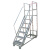 定制304可移动不锈钢登高梯仓库市理货可移动平台车可带平台梯 304平台高2.5米