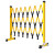 严品安防 绝缘伸缩围栏 1.2*3米管式玻璃钢 隔离可移动防护栏 黄黑色