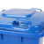 震迪塑料垃圾桶120L上海分类可回收蓝色工业翻盖垃圾箱KT506可定制