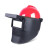 希万辉 高空配安全帽头戴自动变光电焊帽A 高空面罩+安全帽红色国标