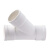 联塑（LESSO）45°斜三通PVC-U排水配件白色 dn160