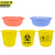 京洲实邦 手提式医疗废物黄色垃圾桶【14L有盖小图】JZSB-2505