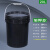 黑色塑料桶圆形密封pp小水桶大号避光诱蜂塑胶桶带盖5/10/20升25L 5L加厚 黑色
