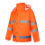 金诗洛 KSL139 环卫雨衣套装 劳保警示安全交通施工雨衣 分体兰格条橘色190/4XL