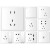 鸿雁开关面板X7系列白色家用墙壁暗装三开双控三键两路电源面板窄边框