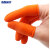 海斯迪克 加厚防滑护指耐磨乳胶手指套 橘黄色2.9cm/L码【100只】