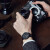 飞亚达（FIYTA）摄影师系列镂空黑盘黑皮带自动机械男表【节日礼物】DGA23003.BBB