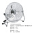 海斯迪克 HKL-1087 应急防暑趴地扇 大功率工业风扇 强力电风扇 18寸趴地扇54*20*54cm