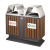 和畅（HC）GPX-293 分类垃圾桶  咖啡色塑木 分类环保垃圾桶烟灰桶广场小区垃圾桶公园分类环保不锈钢垃圾桶