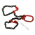 ONEVAN吊卸钢筋钢管专用吊索具欧姆环转脖钩吊装工具捆绑钢筋可调节大小 桔红色 5吨钢筋索具3米单