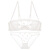 金熊格半杯透明胸罩性感法式蕾丝白色内裤女款二分之一文胸透明透明 白色套装 S建议32B/32C
