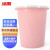 冰禹 BYyc-233 塑料压圈垃圾桶（6个装）Φ27.5×31cm 厨房卫生间分类垃圾纸篓 北欧粉