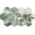 绿色全瓷砖北欧花厨房卫生间植物花片六角仿古（有起发量下单请咨询）有起发量，咨询下单 太阳花六角砖 其它