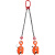 C竖吊组合吊钳T吨起重钳夹具组合钩索具吊具钢板铁板组合夹子 成套5吨1.5米 开口0-50mm