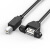 硕炎耶全铜USB带耳朵 可固定USB2.0打印线 打印延长线 方口B公转USB母头 黑色 0.25M