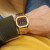 卡西欧（Casio）G-Shock 男表金色方块蓝牙六局电波多功能运动手表 金属表带金色B5000GD-9DR